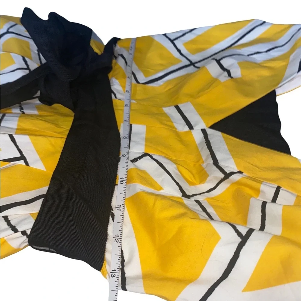 Diane Von Furstenberg Yellow and Black Mini Dress‎